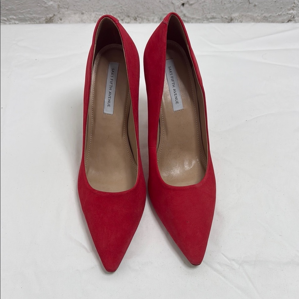 Saks Fifth Avenue Red Heeled Pumps